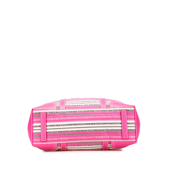 Pre-Loved Prada Striped Jacquard Tote - Picture 3 of 11